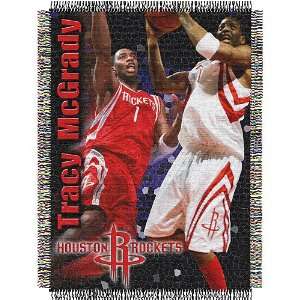 Tracy McGrady #1 Houston Rockets NBA Woven Tapestry Throw Blanket (48 