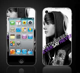 iPod Touch 4th Gen Justin Bieber Skin vinyl never say 1  