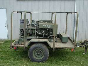 LIBBY MEP 003A GENERATOR DIESEL 10KW WITH TRAILER WORKS GREAT 1 OR 3 