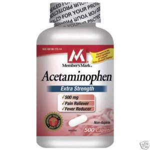 Generic Tylenol Acetaminophen   500mg 500 tablets NEW  
