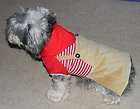   The Pup XS S Hoodie Red Khaki Striped JUMPER Outfit Pet Dress USA