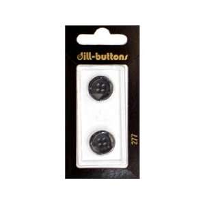  Dill Buttons 15mm 4 Hole Grey 2 pc (6 Pack)