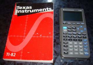 TEXAS INSTRUMENTS TI 82 Graphing Calculator W/ BOOK Manual GOOD WORKS 