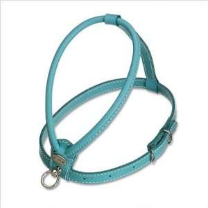 Bundle 00 Fashion Soft Leather Dog Harness Color Light Green, Size 