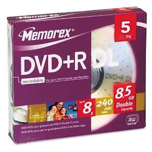  Memorex 8X 8.5GB DVD+R Double Layer DL Media 10 Pack in 