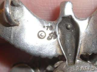 Vintage Biker Eagle Sterling 925 Charm Pendant  