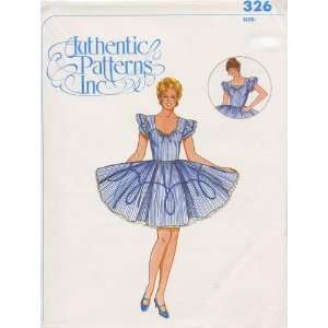  Authentic Patterns #326   Ladies Square Dance Dress Pattern 