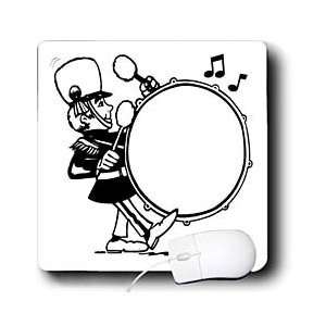   Music   Black n White Drummer With Drum   Mouse Pads Electronics