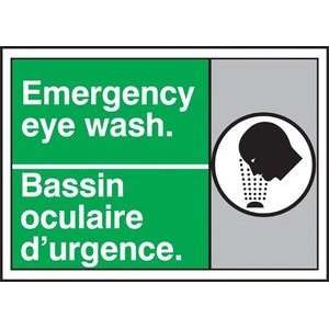   EYE WASH (W/GRAPHIC) Sign   10 x 14 Dura Plastic