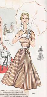 1950s Vintage MODES ROYALE Pattern Full Skirt Dress Sz 14 B32  