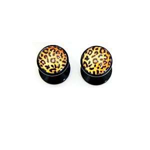  Leopard Print Ear Gauge   Fashion Plug Earring 8mm (0G 