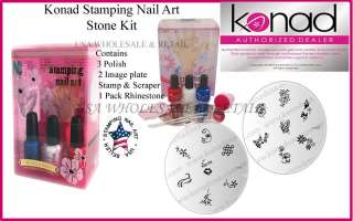 Konad Stamping Nail Nails Design STONE KIT SET ST USA  