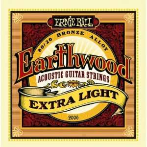  Ernie Ball 2006 Earthwood 80/20 Bronze Acoustic String Set 