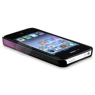 Black to Light Purple Case+Anti Glare Film for Sprint Verizon AT&T 
