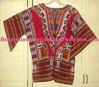 African clothes/Hippie​/​Wing Unisex/Dashiki shirt 3XL #2349RED