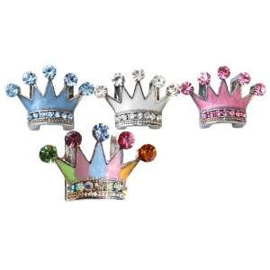   Charm   Designer Enamel Crown Sliders Blue Topaz 10MM