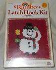 Rainbow Latch Hook Kit  Style #1053 SNOWMAN Designed by Betty Ann 
