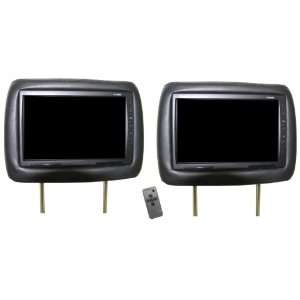   FARENHEIT 9.5 LCD Car Headrest BLACK Monitor w/IR