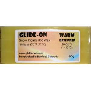  Glide on Snow Riding Hot Wax   Warm / Base Prep 90g 