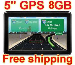 Car GPS Navigation FM Windows CE 6.0 System 8GB Card map AV IN 