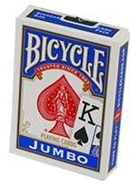   BLUE Bicycle Poker Playing Cards Jumbo Index 808 Rider back  