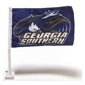 NCAA Georgia Southern Eagles Blue Car Flag w/Wall Bracket   Set of 2