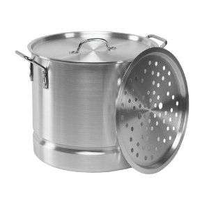 Aluminum Stock POT w/ Steamer Insert & Cover 52 Quart  