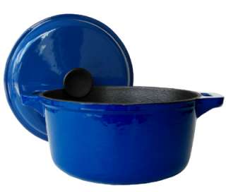 Enamel Cast Iron Navy Blue Dutch Oven 4.25 Qt.  