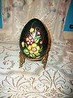 CHIC HP TOLE POTTERY HUGE EGG STAND SHABBY UNIQUE VTG C