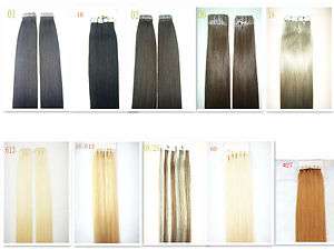 Remy Tape Hair Extension 1845cm,50g & 20 pieces 10 Color Availble 