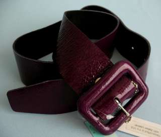 Melamed NEW Purple Patent Italian Leather Belt Sz S NWT  