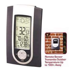   Thermometer with Atomic Clock, Weather Forecast Patio, Lawn & Garden