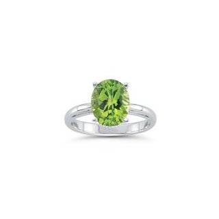 25 Cts Peridot Scroll Solitaire Ring in Platinum 3.0 Jewelry 