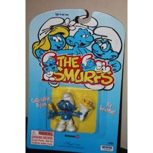    Collectible Smurf Figure Smurf Eating French Fries 