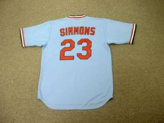 TED SIMMONS Cardinals 1980 Throwback Away Jersey XL  