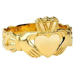   Irish Claddagh Friendship and Love Band Ring (4, 10K Gold) Jewelry