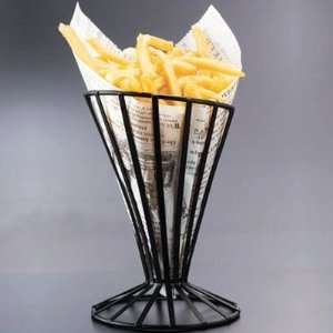  Conical Coil Design French Fry Baskets   Black Wrought 