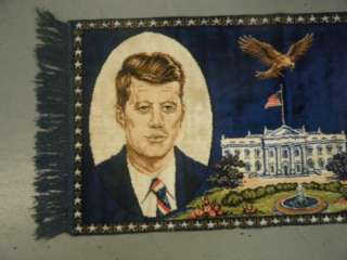 Vtg Wall Tapestry Robert & John F. Kennedy US President  