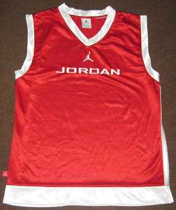 Boys Red Jordan Basketball Shirt Size L 16/18  