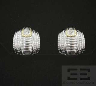 Judith Ripka 18K Yellow Gold, Sterling Silver & Diamond Berge Earrings 