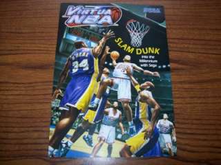 1999 SEGA VIRTUA NBA VIDEO GAME FLYER BROCHURE ENGLAND  