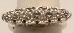 Very Unique Ring 14kt White Gold.89CTW Diamond Vintage  