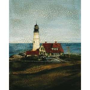   Portland Lighthouse, Size 40 x 32 Canvas Finish Patio, Lawn & Garden