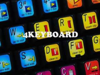 The Avid Xpress keyboard stickers are compatible with all default 