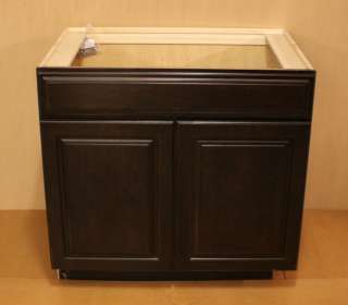 Kraftmaid Cherry Kitchen / Vanity Sink Base Cabinet 36. Granite tops 