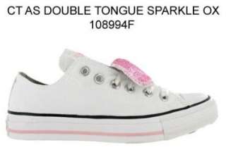   Chuck Taylor Double Tongue Ox Casual Shoe Pink, White, Glitter Shoes