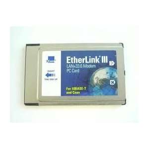   COMBO Etherlink III LAN 33.6K Modem Global PC Card. Electronics
