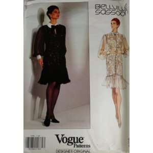 Vogue 2786 Pattern Misses Dress Bellville Sassoon Designer Original 