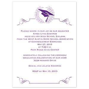   Cap & Tassel Invitation Graduation Invitations