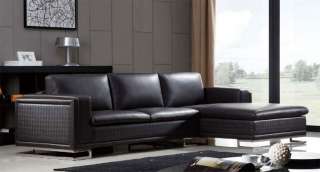 2pc Contemporary Modern Sectional Leather Sofa Set, DS BOU S1  